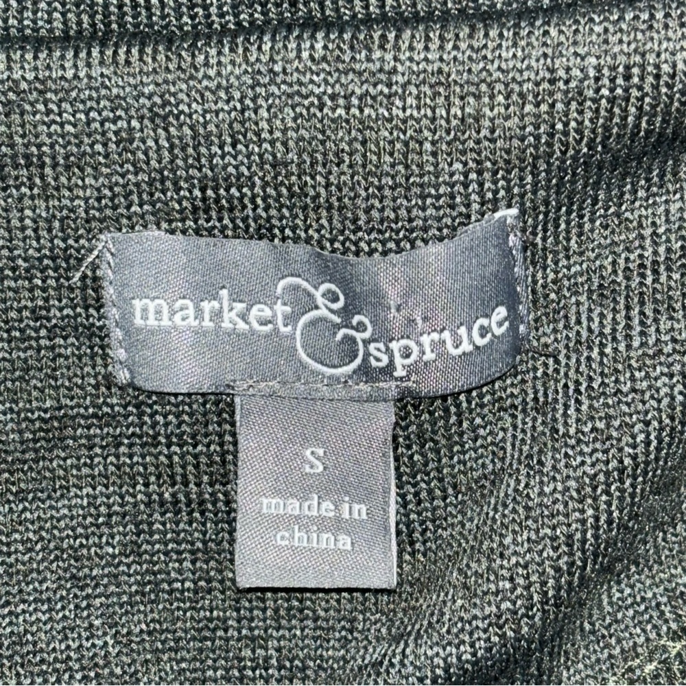 Market & Spruce olive green soft knit pea coat jacket size Small - Picture 9 of 10